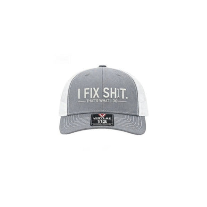 🔥2026 New Arrival ＆ Hot Sale🔥Mesh Back Trucker Cap with "I Fix Shit" Embroidery – Breathable Outdoor Sun Hat🧢☀️
