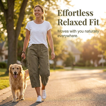 ⏳Limited-time 50% off⏰Women's Relaxed Casual Cargo Capris👖